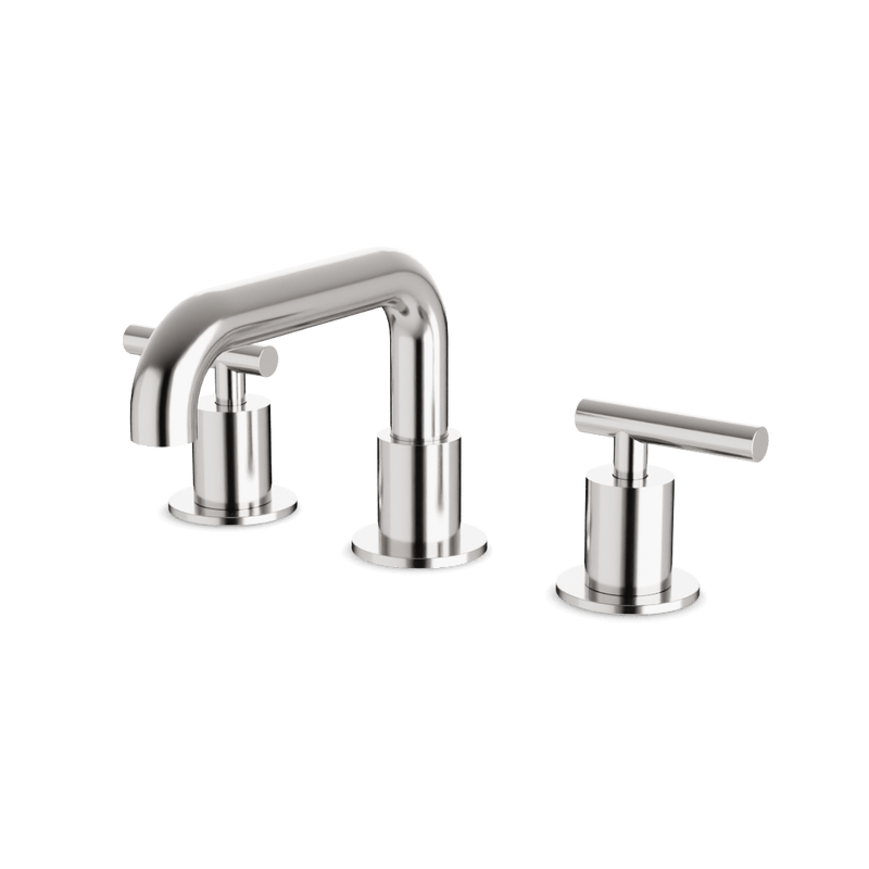 Opera 8" Widespread Bathroom Faucet With Low Spout & Lever Handles - Brushed Nickel image 1