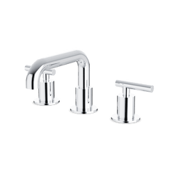 Opera 8" Widespread Bathroom Faucet With Low Spout & Lever Handles - Chrome thumbnail 1
