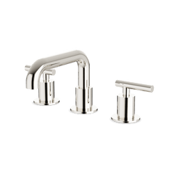 Opera 8" Widespread Bathroom Faucet With Low Spout & Lever Handles - Polished Nickel thumbnail 1