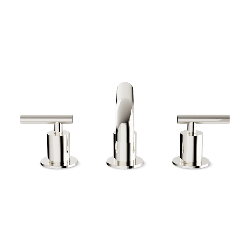 Opera 8" Widespread Bathroom Faucet With Low Spout & Lever Handles - Polished Nickel image 2