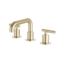 Opera 8" Widespread Bathroom Faucet With Low Spout & Lever Handles - Satin Brass thumbnail 1
