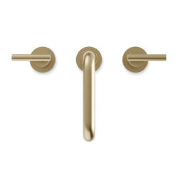 Opera 8" Widespread Bathroom Faucet With Low Spout & Lever Handles - Satin Brass thumbnail 4