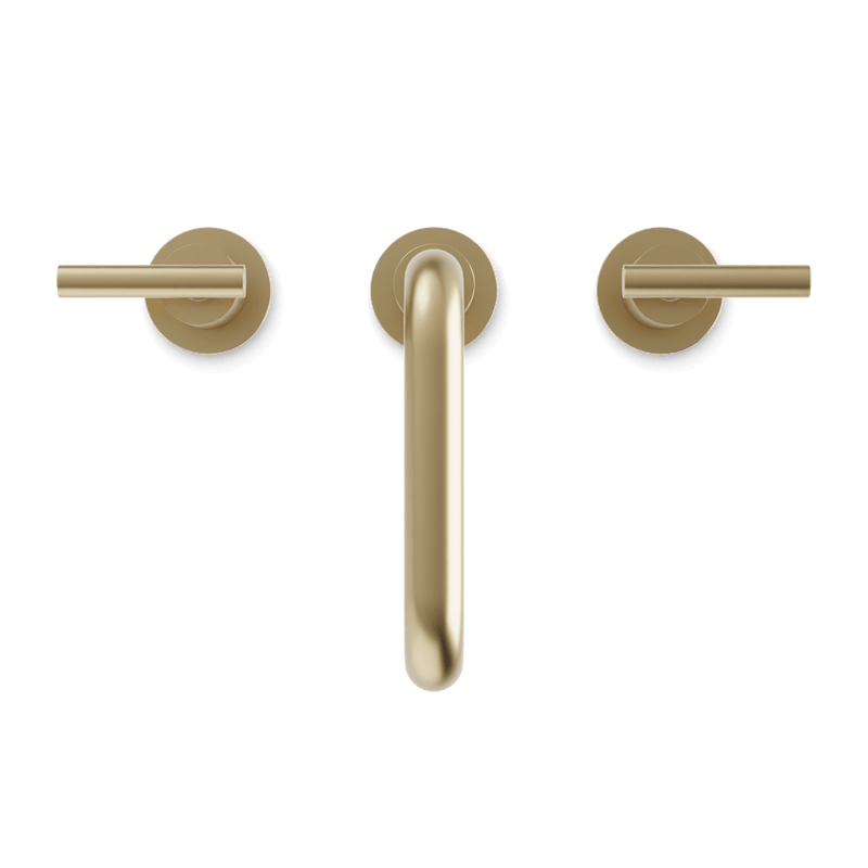 Opera 8" Widespread Bathroom Faucet With Low Spout & Lever Handles - Satin Brass image 4