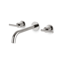 Opera 3-Hole Wall Mount Tub Filler with Lever Handles - Brushed Nickel / Standard thumbnail 1