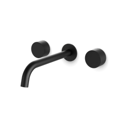 Opera In-Wall Bathroom Faucet with Disc Handles - Matte Black / Standard thumbnail 1