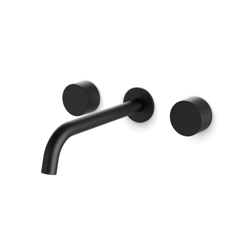 Opera In-Wall Bathroom Faucet with Disc Handles - Matte Black / Standard image 1