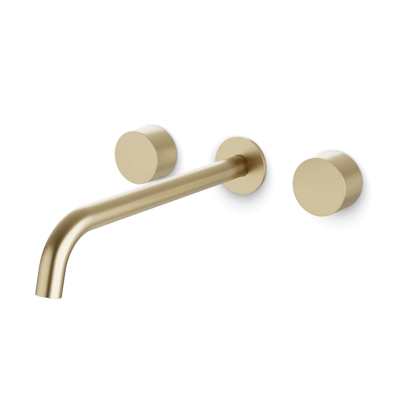 Opera In-Wall Bathroom Faucet with Disc Handles - Satin Brass / Extended image 1
