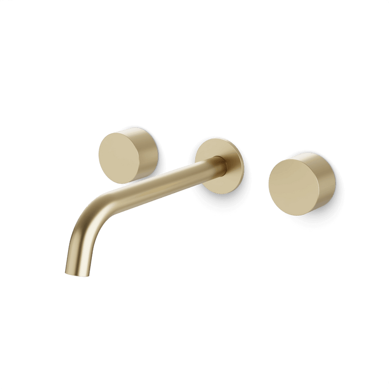 Opera In-Wall Bathroom Faucet with Disc Handles - Satin Brass / Standard image 1