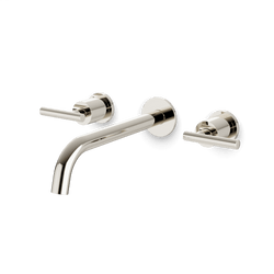 Opera 3-Hole Wall Mount Tub Filler with Lever Handles - Polished Nickel / Standard thumbnail 1