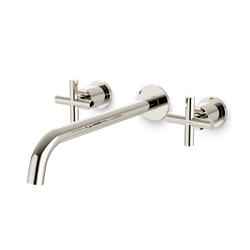 Opera In-Wall Bathroom Faucet with Cross Handles - Polished Nickel / Extended thumbnail 1