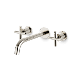 Opera 3-Hole Wall Mount Tub Filler with Cross Handles - Polished Nickel / Standard thumbnail 1