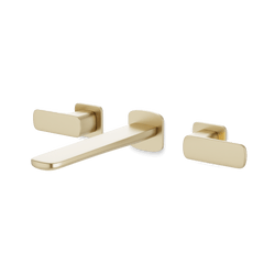 Harmony 3-Hole Wall Mount Tub Filler - Satin Brass thumbnail 1