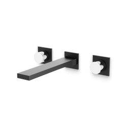 Otella In-Wall Bathroom Faucet - Chrome/Matte Black thumbnail 1