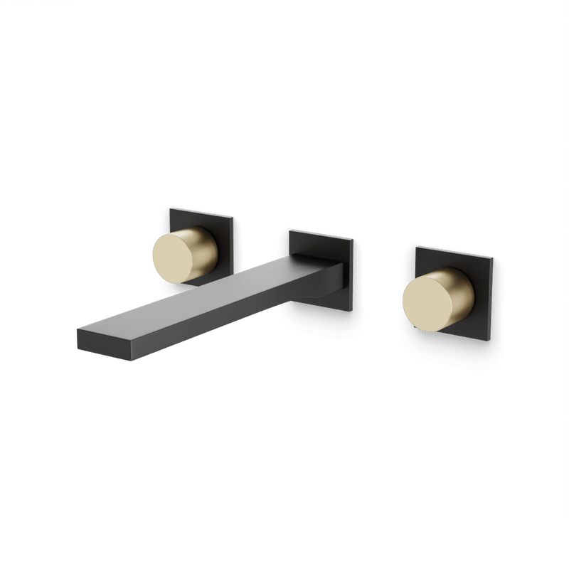 Otella In-Wall Bathroom Faucet - Satin Brass/Matte Black image 1