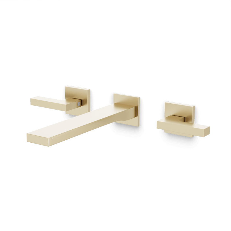 Edge In-Wall Bathroom Faucet - Satin Brass image 1