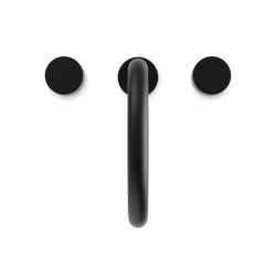 Opera 3-Hole Deck Mount Tub Filler With Arc Spout & Disc Handles - Matte Black thumbnail 4