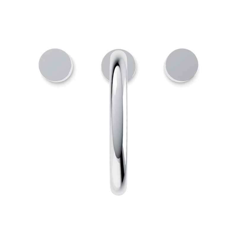 Opera 3-Hole Deck Mount Tub Filler With Arc Spout & Disc Handles - Chrome image 4