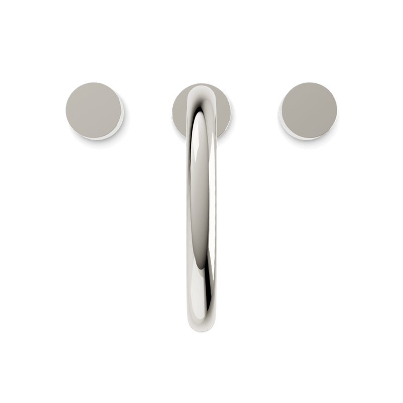 Opera 3-Hole Deck Mount Tub Filler With Arc Spout & Disc Handles - Polished Nickel image 4