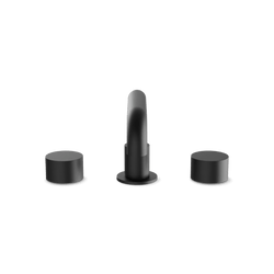 Opera 8" Widespread Bathroom Faucet With Low Spout & Disc Handles - Matte Black thumbnail 2