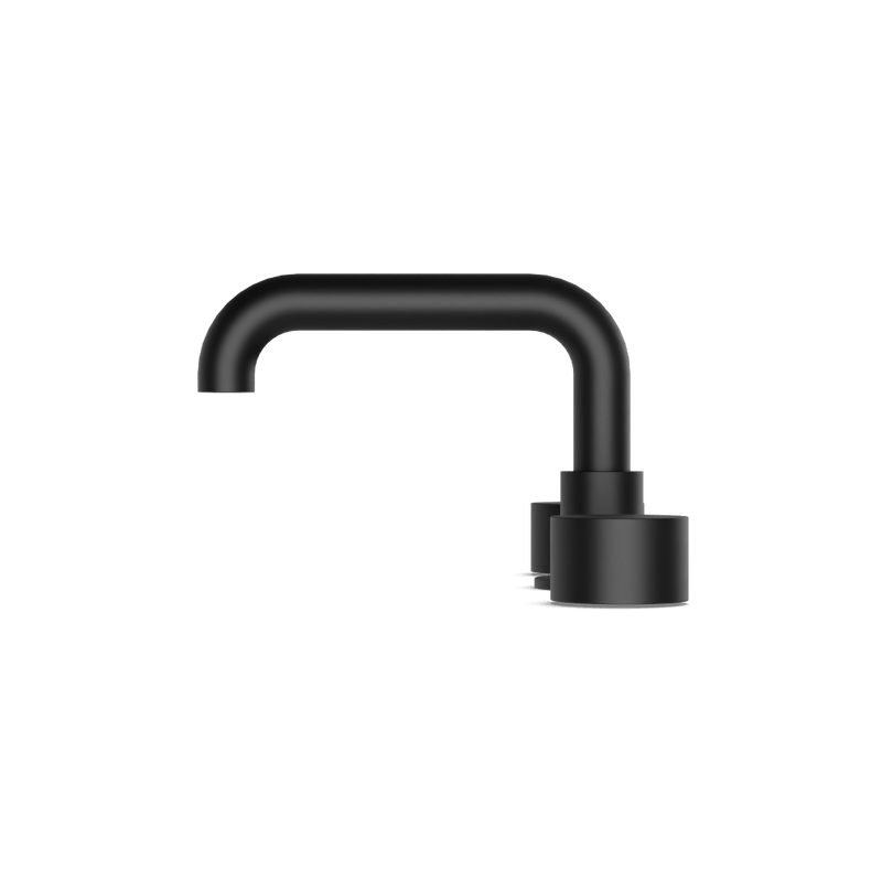 Opera 8" Widespread Bathroom Faucet With Low Spout & Disc Handles - Matte Black image 3
