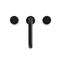 Opera 8" Widespread Bathroom Faucet With Low Spout & Disc Handles - Matte Black thumbnail 4
