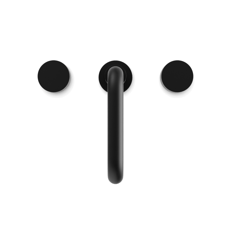 Opera 8" Widespread Bathroom Faucet With Low Spout & Disc Handles - Matte Black image 4