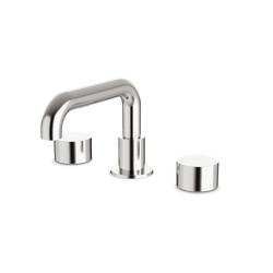 Opera 8" Widespread Bathroom Faucet With Low Spout & Disc Handles - Brushed Nickel thumbnail 1