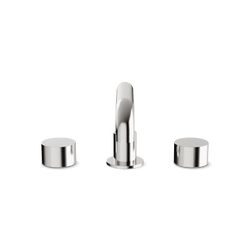 Opera 8" Widespread Bathroom Faucet With Low Spout & Disc Handles - Brushed Nickel thumbnail 2