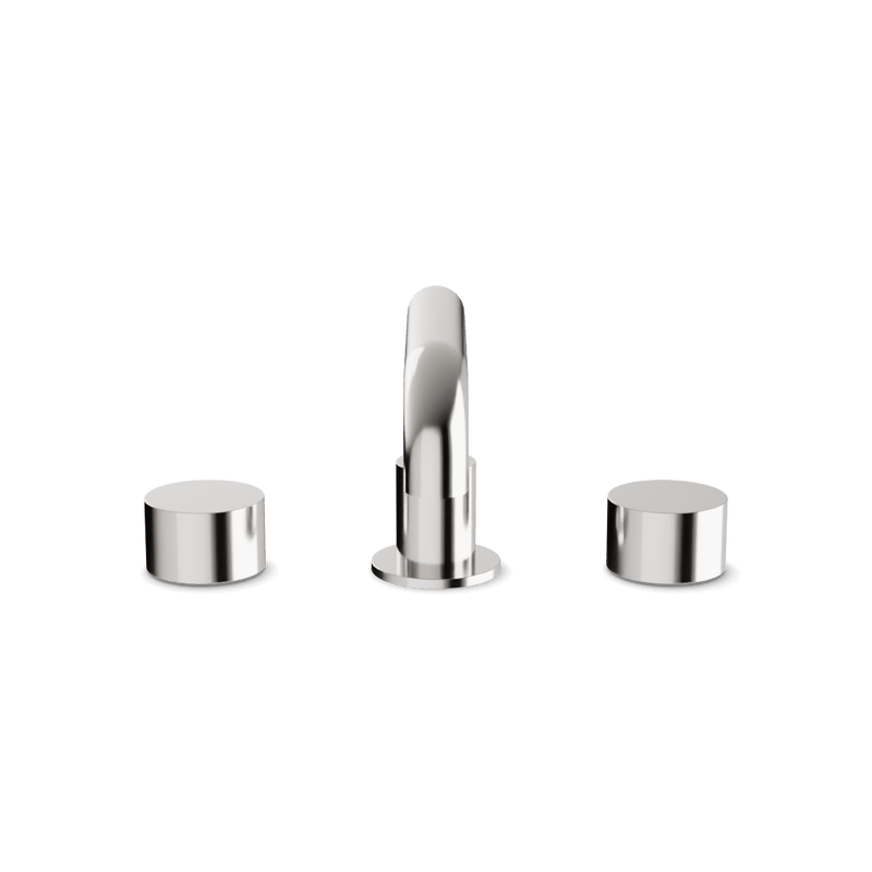 Opera 8" Widespread Bathroom Faucet With Low Spout & Disc Handles - Brushed Nickel image 2