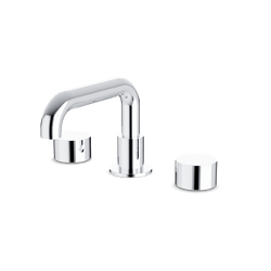 Opera 8" Widespread Bathroom Faucet With Low Spout & Disc Handles - Chrome thumbnail 1