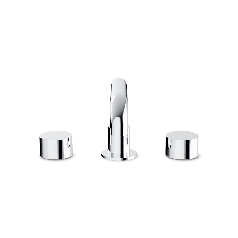 Opera 8" Widespread Bathroom Faucet With Low Spout & Disc Handles - Chrome image 2