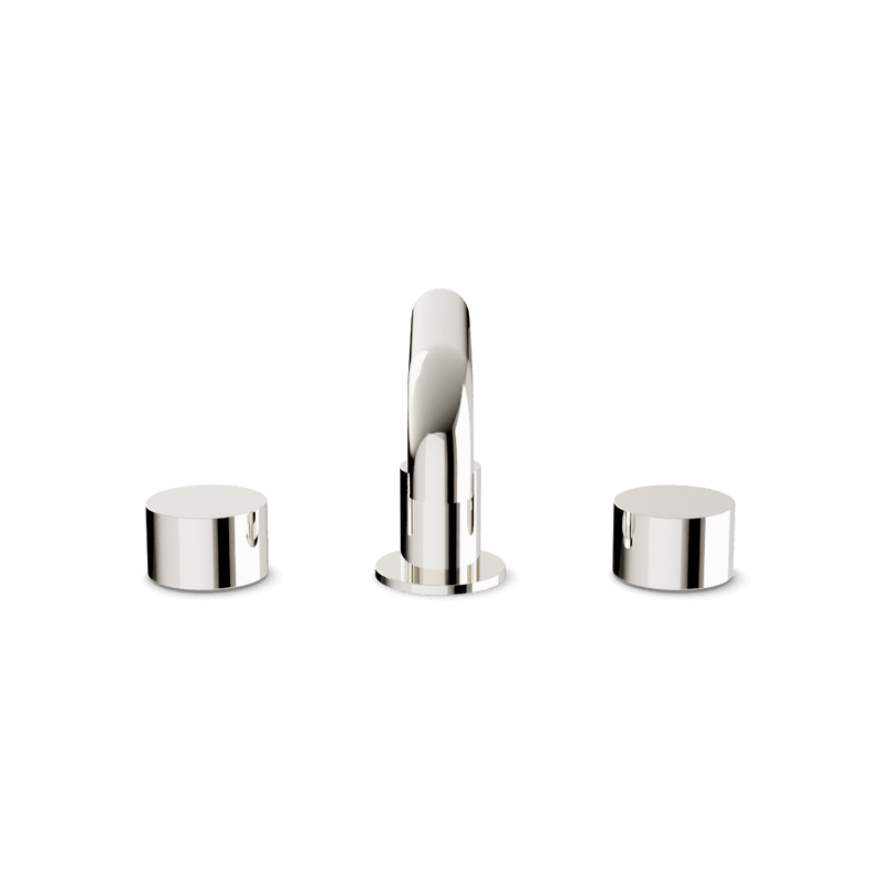 Opera 8" Widespread Bathroom Faucet With Low Spout & Disc Handles - Polished Nickel image 2