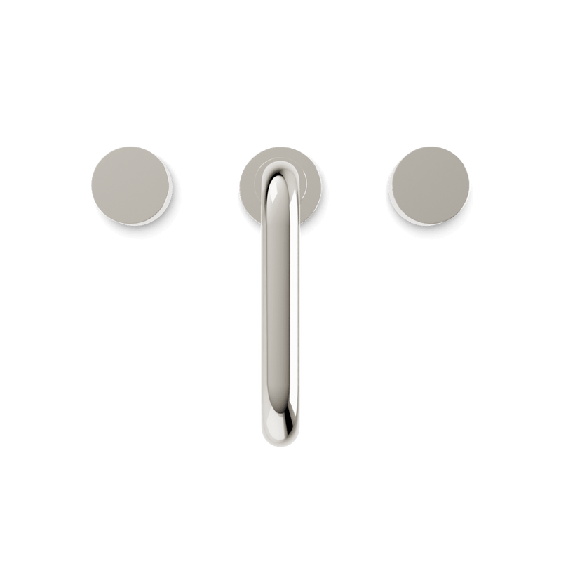 Opera 8" Widespread Bathroom Faucet With Low Spout & Disc Handles - Polished Nickel image 4