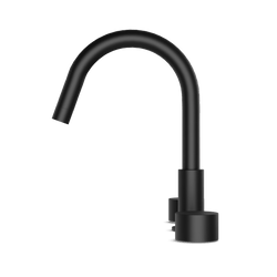 Opera 8" Widespread Bathroom Faucet With Disc Handles - Matte Black thumbnail 3
