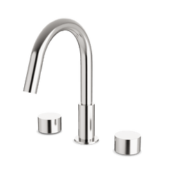 Opera 8" Widespread Bathroom Faucet With Disc Handles - Brushed Nickel thumbnail 1