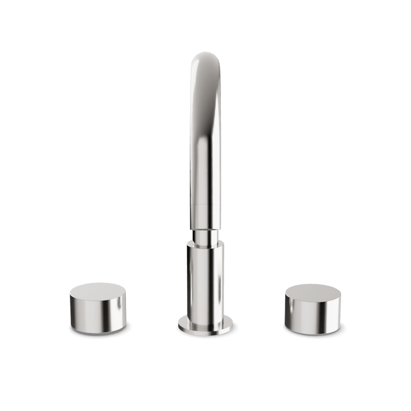 Opera 8" Widespread Bathroom Faucet With Disc Handles - Brushed Nickel image 2