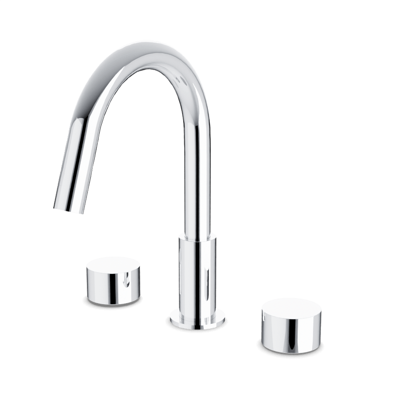 Opera 8" Widespread Bathroom Faucet With Disc Handles - Chrome image 1