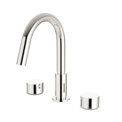 Opera 8" Widespread Bathroom Faucet With Disc Handles - Polished Nickel thumbnail 1
