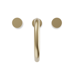Opera 8" Widespread Bathroom Faucet With Disc Handles - Satin Brass thumbnail 4
