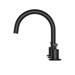 Opera 8" Widespread Bathroom Faucet With Arc Spout & Lever Handles - Matte Black thumbnail 3