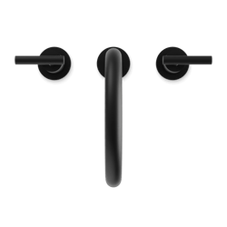 Opera 8" Widespread Bathroom Faucet With Arc Spout & Lever Handles - Matte Black thumbnail 4
