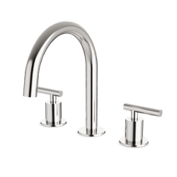 Opera 8" Widespread Bathroom Faucet With Arc Spout & Lever Handles - Brushed Nickel thumbnail 1