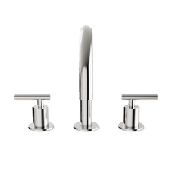 Opera 8" Widespread Bathroom Faucet With Arc Spout & Lever Handles - Brushed Nickel thumbnail 2