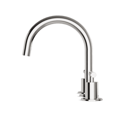 Opera 8" Widespread Bathroom Faucet With Arc Spout & Lever Handles - Brushed Nickel thumbnail 3