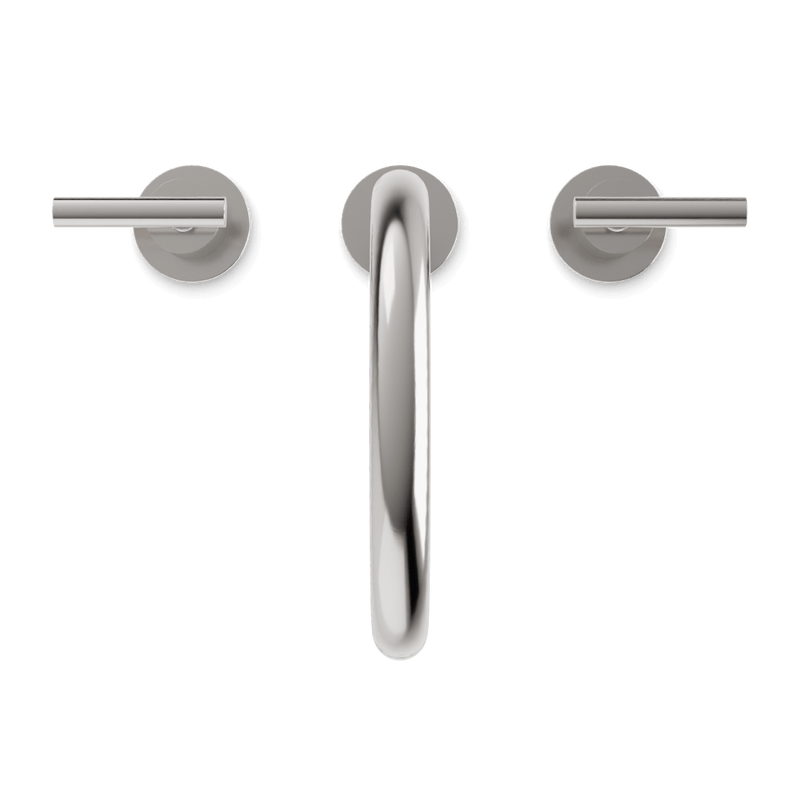 Opera 8" Widespread Bathroom Faucet With Arc Spout & Lever Handles - Brushed Nickel image 4