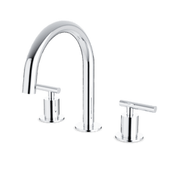 Opera 8" Widespread Bathroom Faucet With Arc Spout & Lever Handles - Chrome thumbnail 1