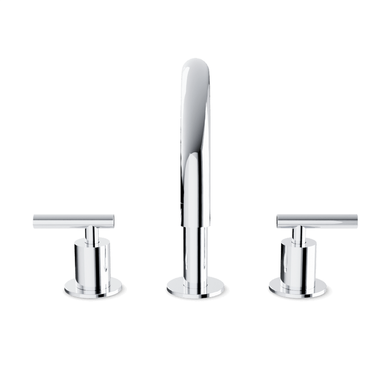 Opera 8" Widespread Bathroom Faucet With Arc Spout & Lever Handles - Chrome image 2