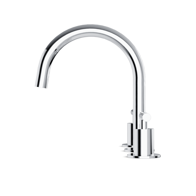 Opera 8" Widespread Bathroom Faucet With Arc Spout & Lever Handles - Chrome image 3
