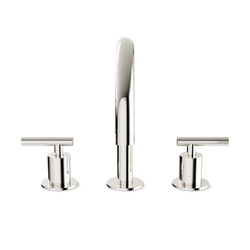 Opera 8" Widespread Bathroom Faucet With Arc Spout & Lever Handles - Polished Nickel thumbnail 2