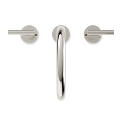 Opera 8" Widespread Bathroom Faucet With Arc Spout & Lever Handles - Polished Nickel thumbnail 4